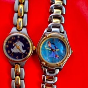 Two unisex vintage Disney watches with the Eeyore Character